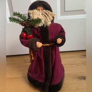 Vintage, Old World Santa Tree Topper 12" Tall